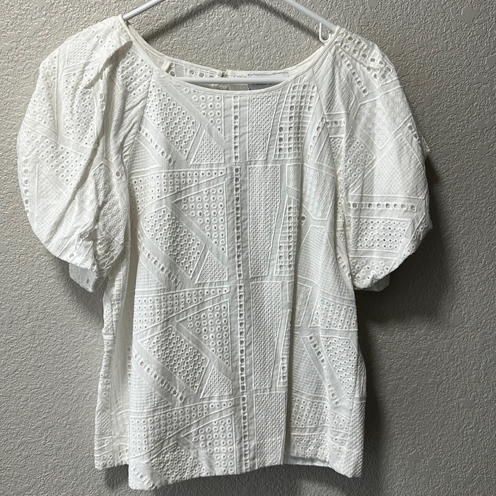 Gibson Latimer dress top with flare sleeves